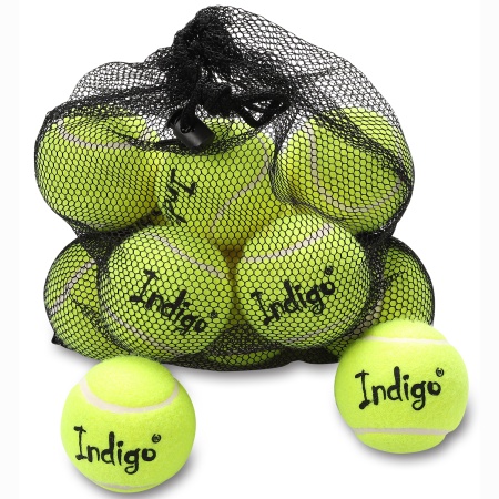 Купить Мяч для большого тенниса Indigo (12 шт в сетке) начальный уровень в Ханты-Мансийске 